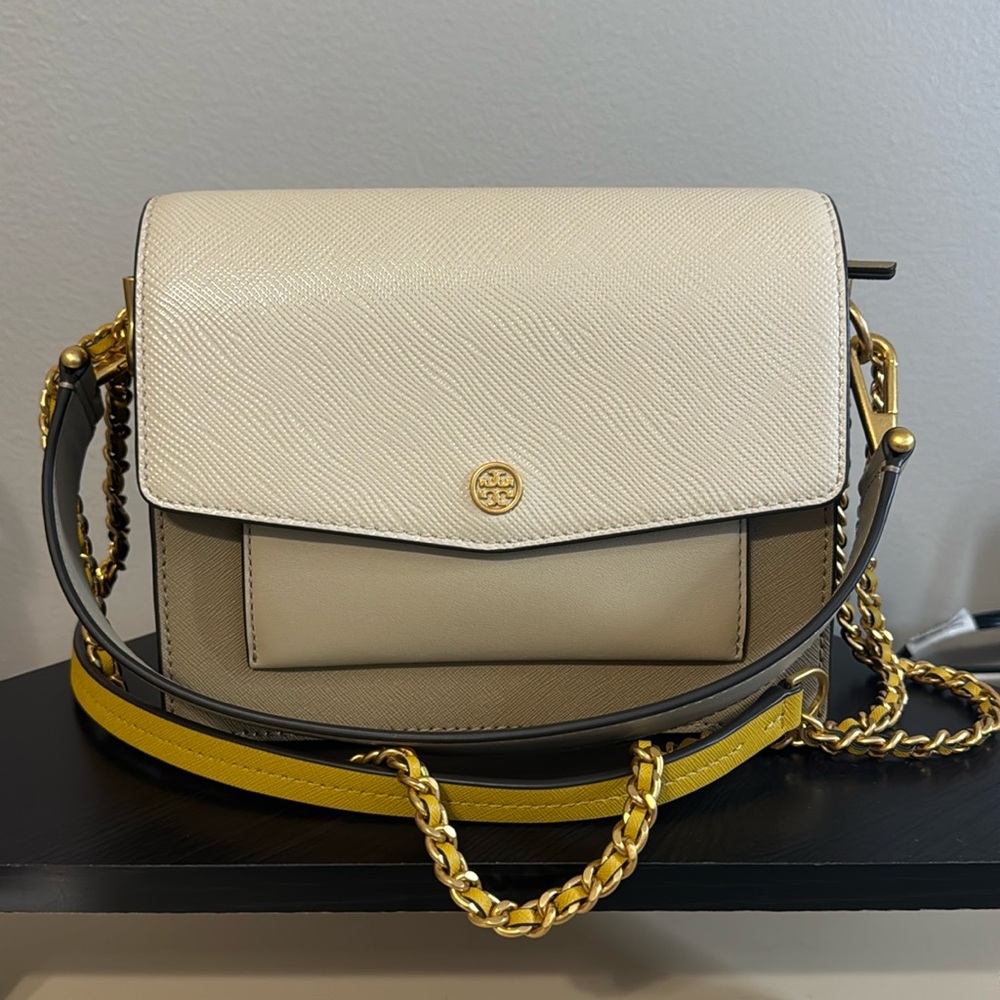 Tory Burch Robinson Color-Block Double-Strap Convertible Shoulder Bag
